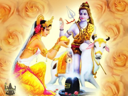 Gauri Praying to Lord Shiva